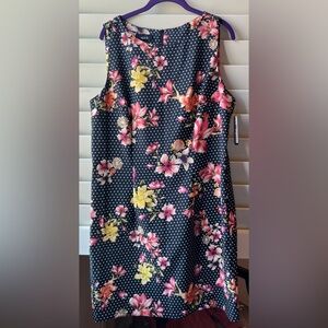 ALYX - NWT - 18 - Black with White Dots & Flowers  Sleeveless Dress